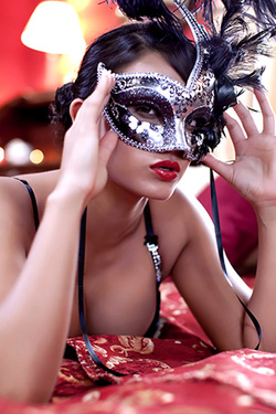 Busty Brunette in 'Carnival Erotica' via Daring Sex